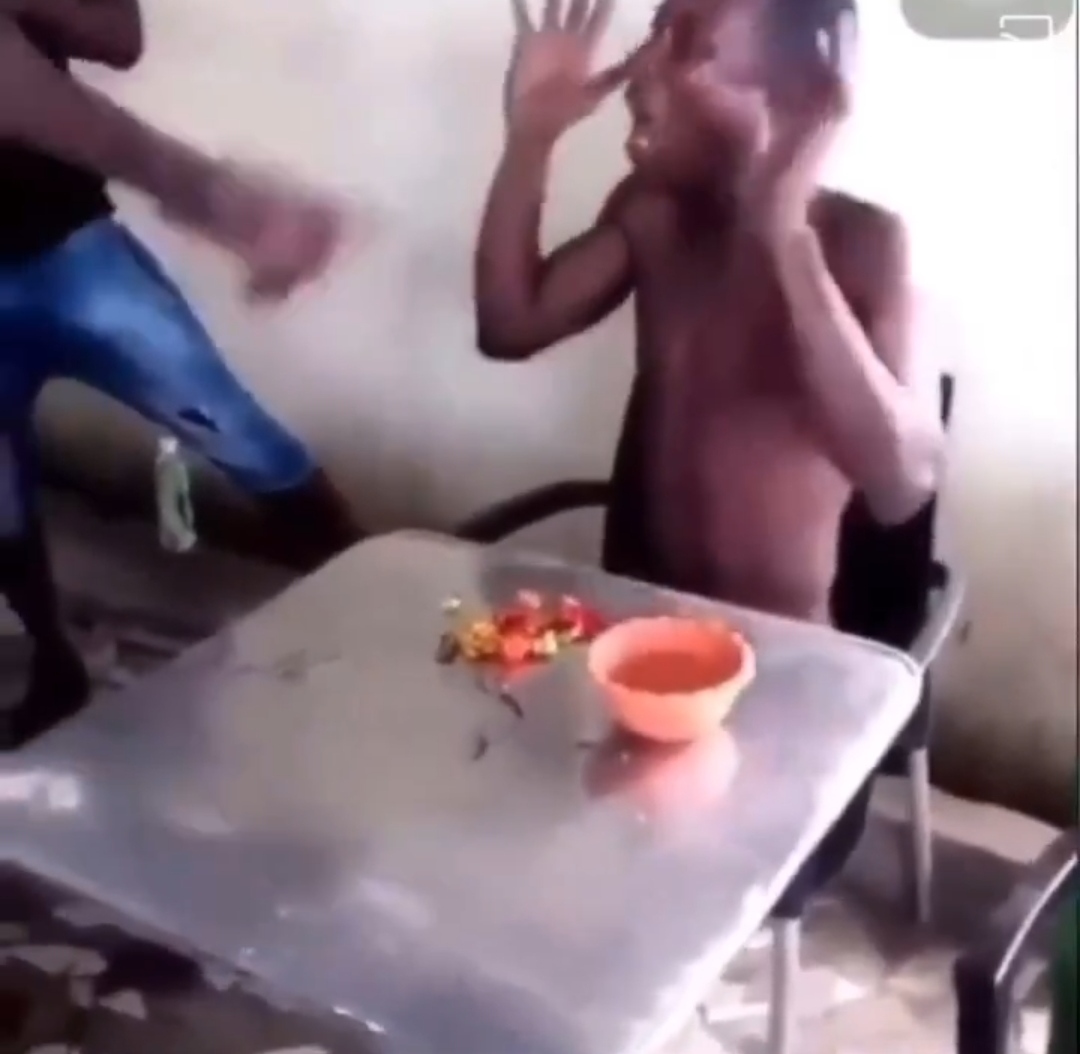 Moment Thief Was Forced To Eat Pepper And Hot Water