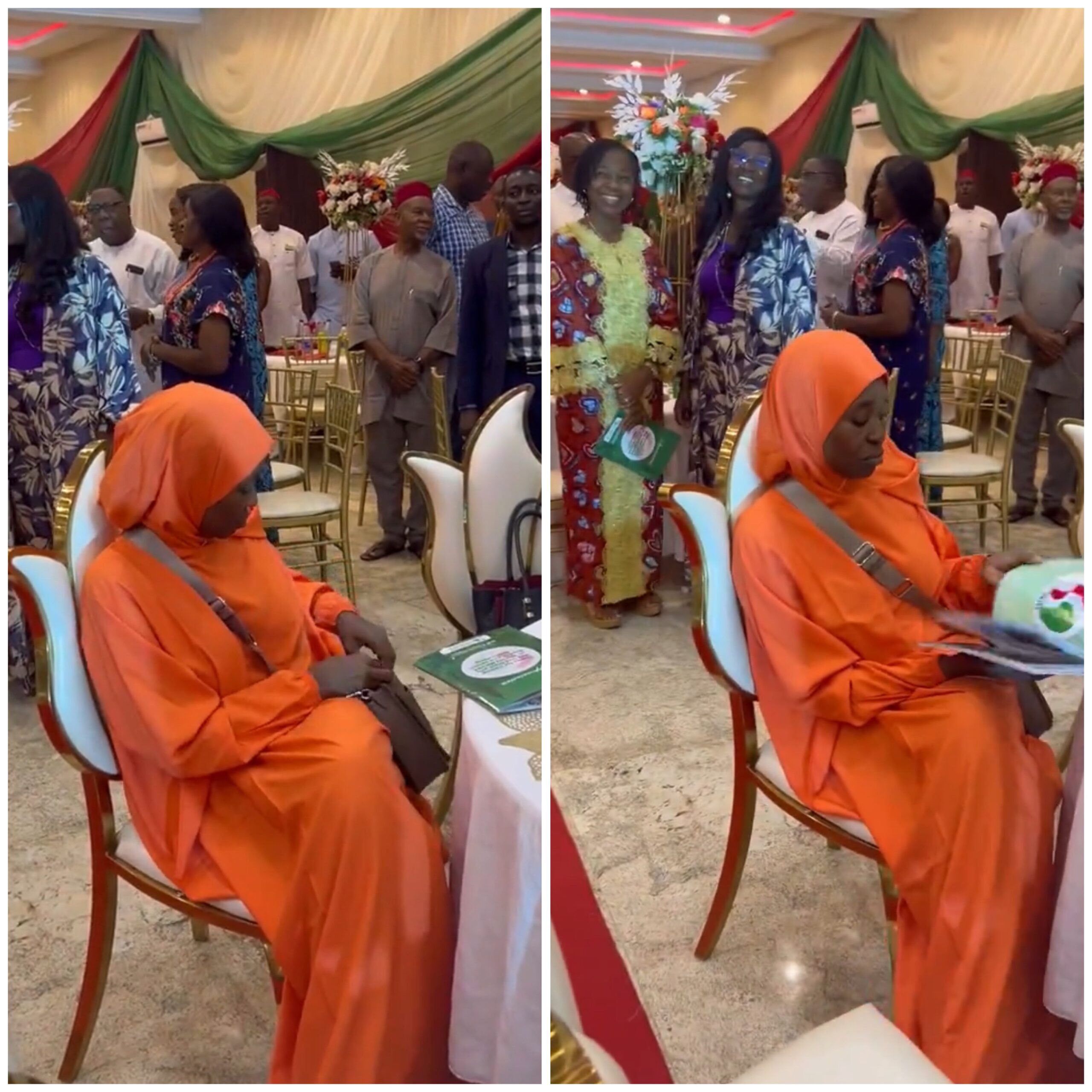 Moment Aisha Yesufu refuses to stand up