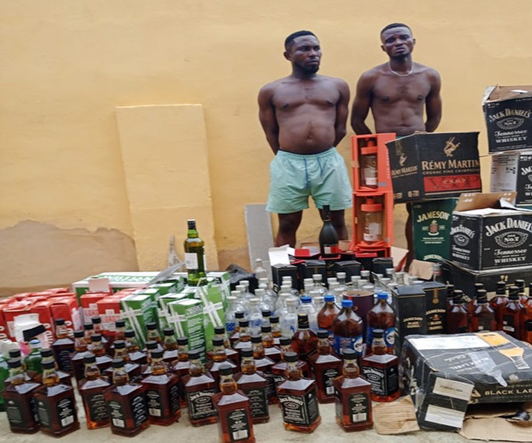 Suspects Arrested For Alleged Production Of Adulterated Alcohol In Lagos