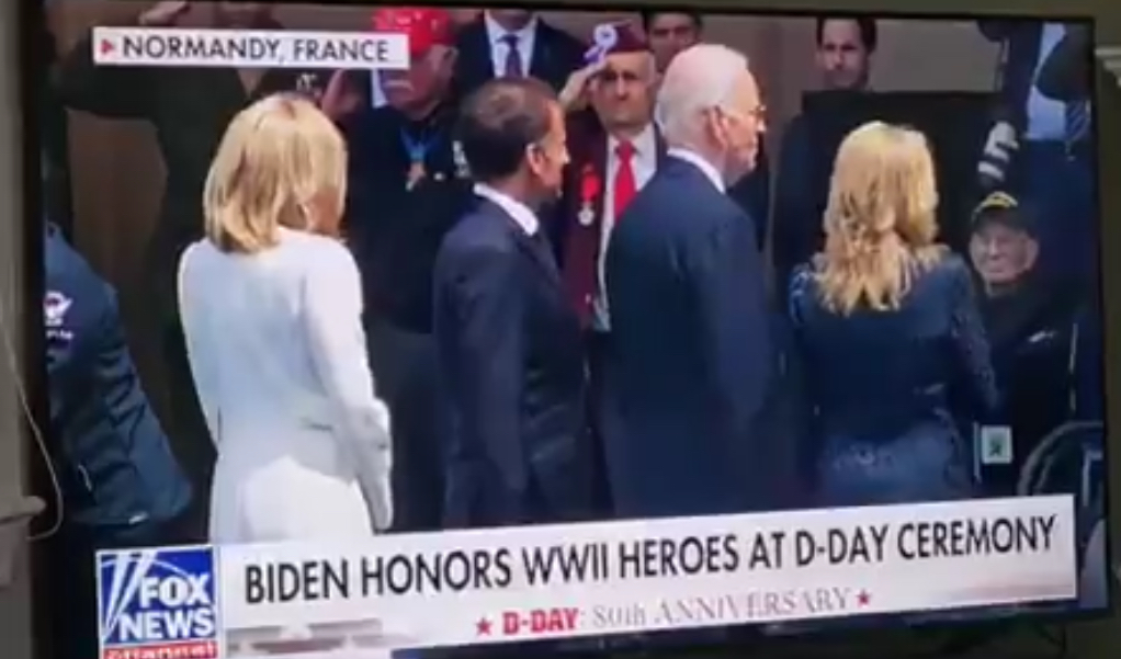 Macron and wife with Biden