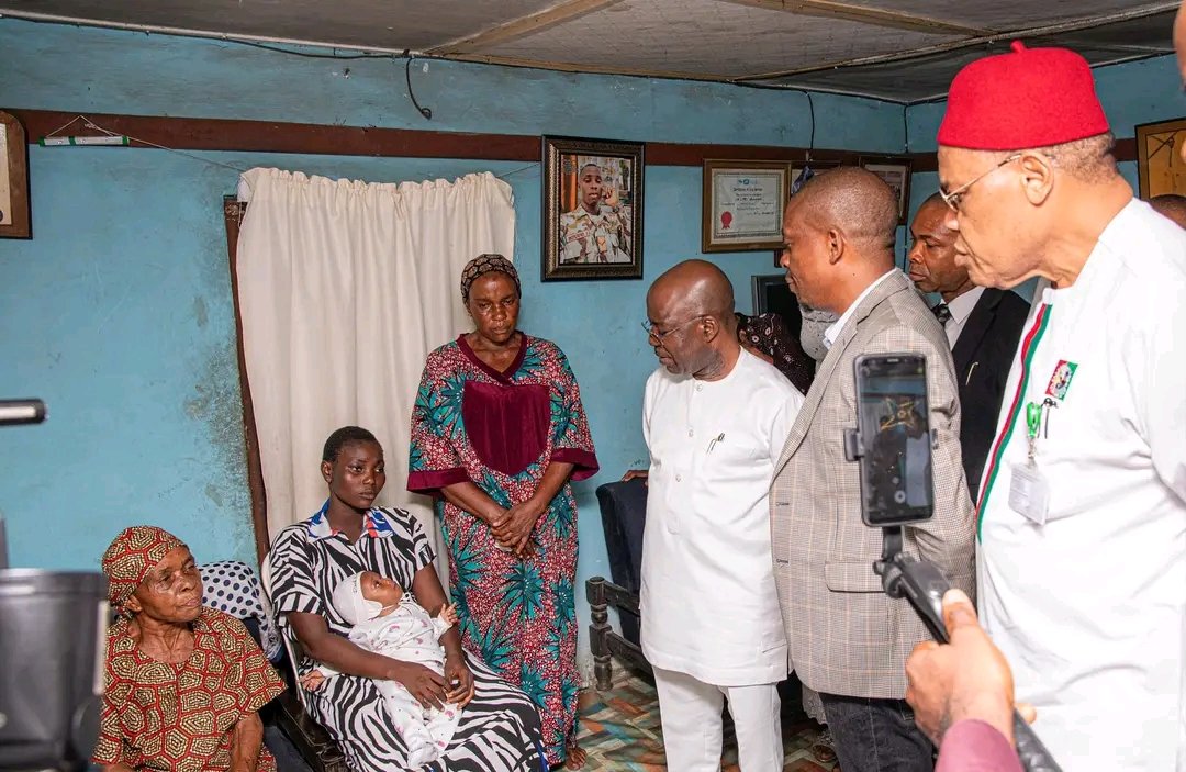 Alex Otti Visits Family Of Slain Soldier, CPL Ikpeama