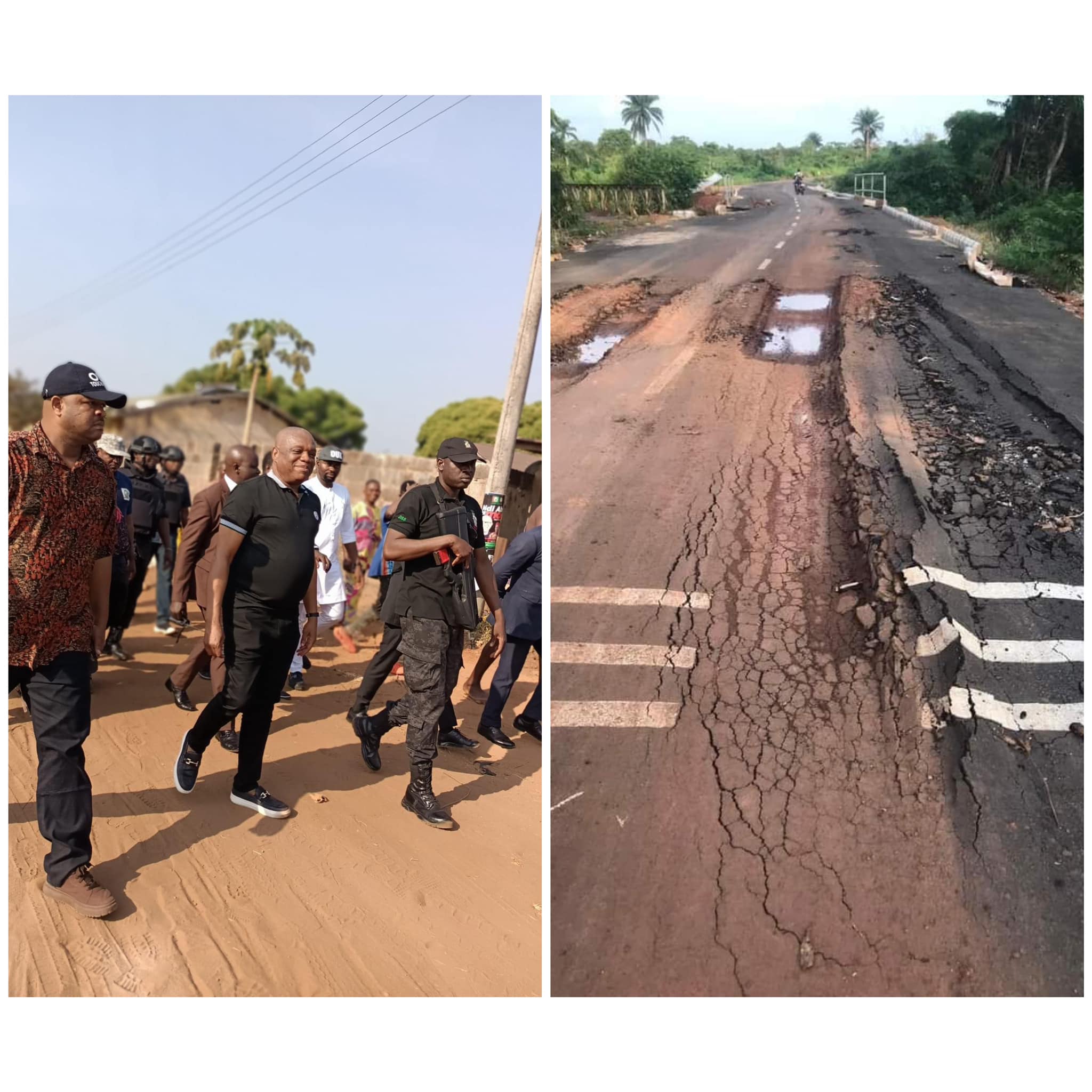 Road built by Orji Kanu washed off few months after it was commissioned