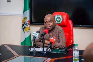 Photos As Governor Otti Meets With Labour Leaders In Abia