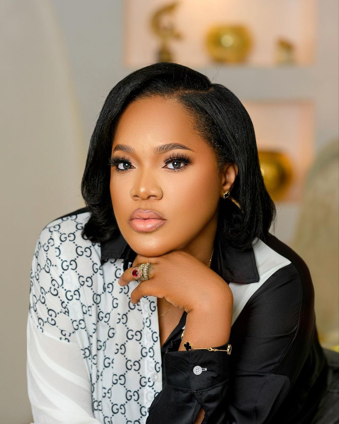 Oyo Corps Members Visit Toyin Abraham On Movie Set