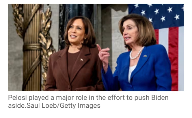 Nancy Pelosi Endorses Kamala Harris For President