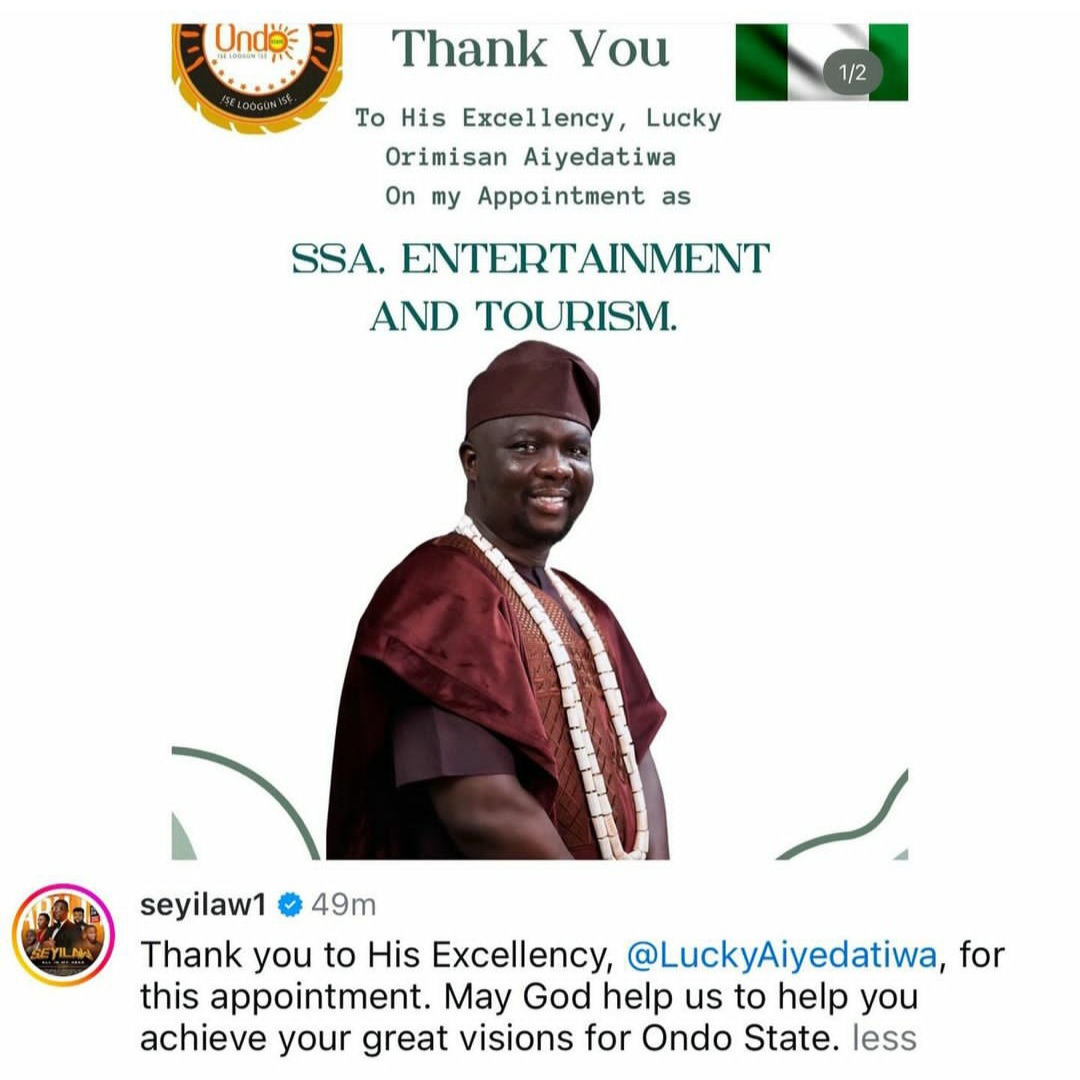 Comedian Seyi Law appointed SSA to Ondo governor