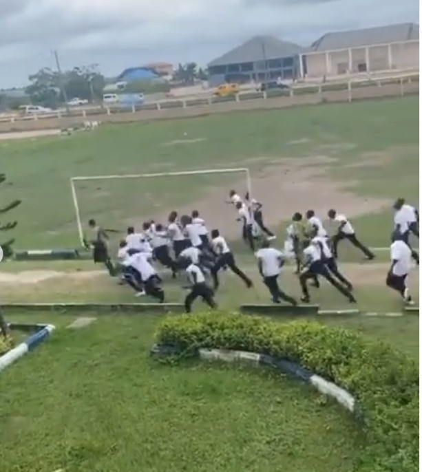 Moment Students Of Military Secondary School Revolt Against Soldiers