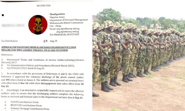 196 Nigerian Soldiers Tender Resignation Letters To Army Chief Lagbaja